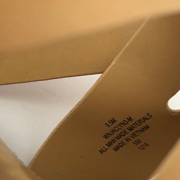 Nine West Wedge Sandals Womens 8.5 Jaclyn Tan - Picture 10 of 11